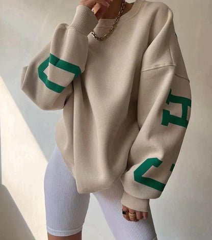 Damen Oversize Pullover Großgröße Modern