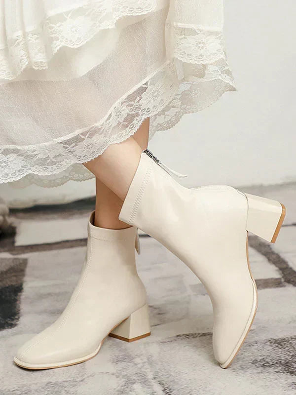 Damen Stiefel Leicht Elegant Leder
