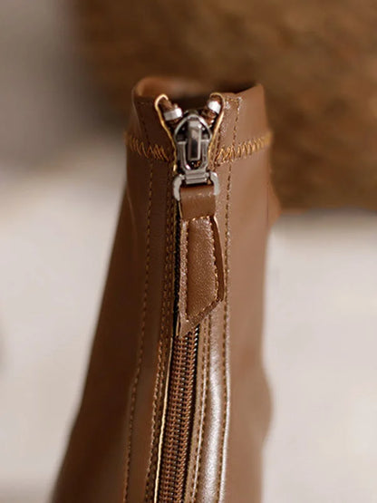 Damen Stiefel Leicht Elegant Leder