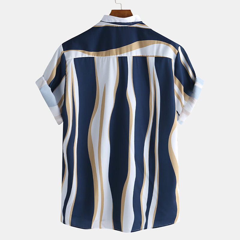 Herren Polo-Shirt Gestreift Klassisch