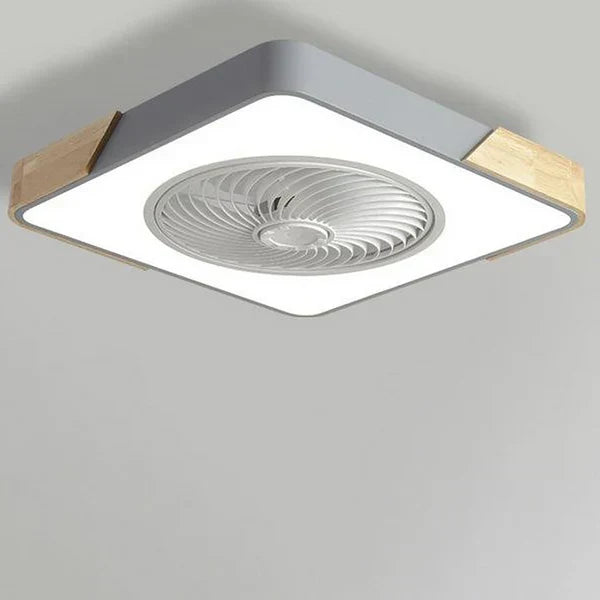 Skandinavische LED Deckenleuchte Mit Ventilator Dimmbar Modern