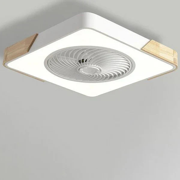 Skandinavische LED Deckenleuchte Mit Ventilator Dimmbar Modern