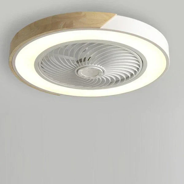 Skandinavische LED Deckenleuchte Mit Ventilator Dimmbar Modern