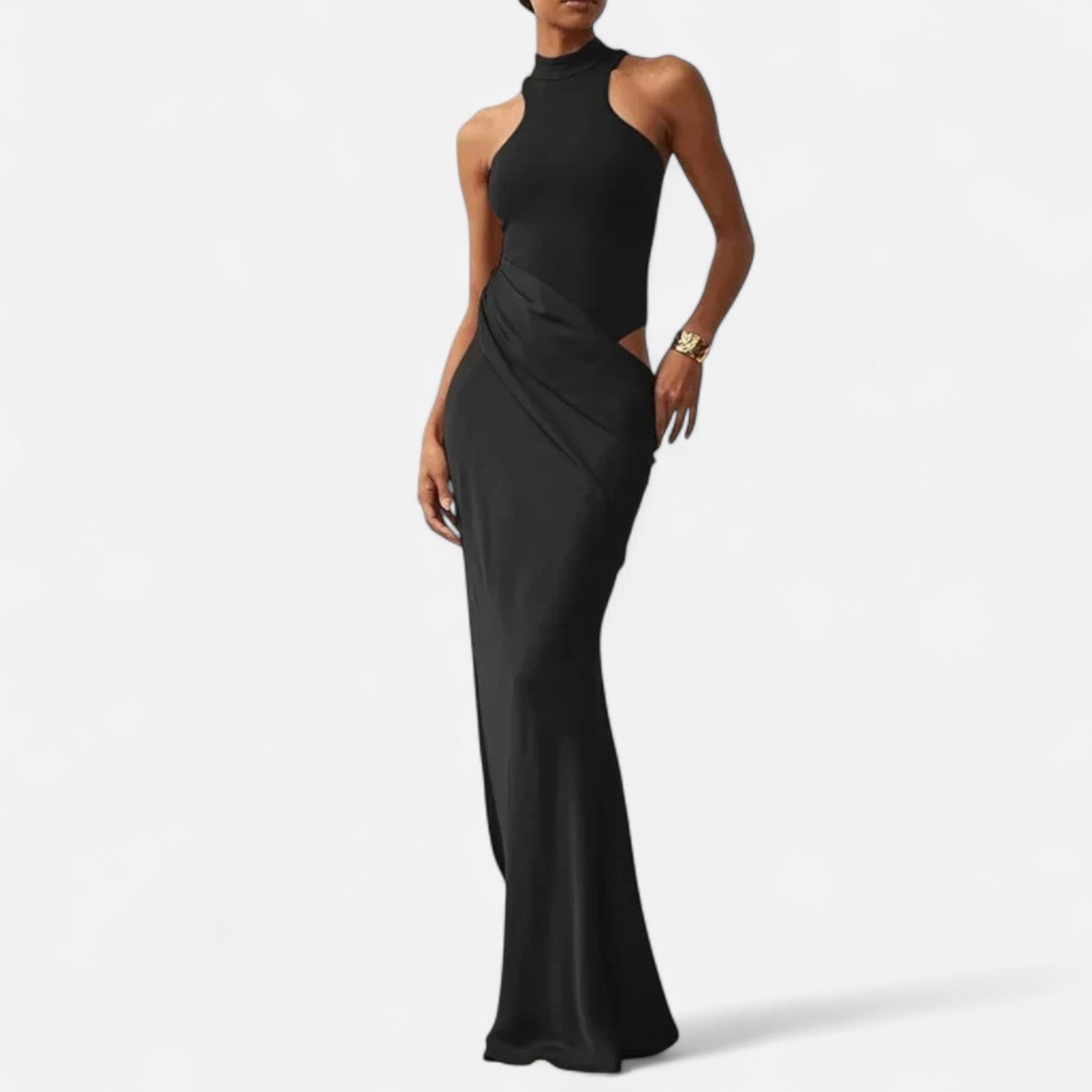 Damen Maxikleid Neckholder Cut-Out-Sommerkleid - Norvielle