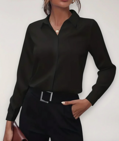 Damen Bürobluse Maßgeschneidert Knopfleiste Elegant