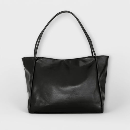 Damen Handtasche Alltag Praktisch Leder Schwarz - Norvielle