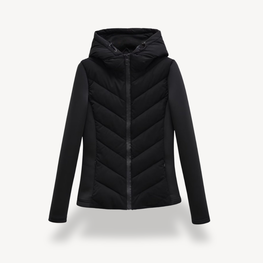 Damen Steppjacke Chevron Muster