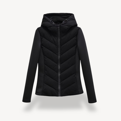 Damen Steppjacke Chevron Muster