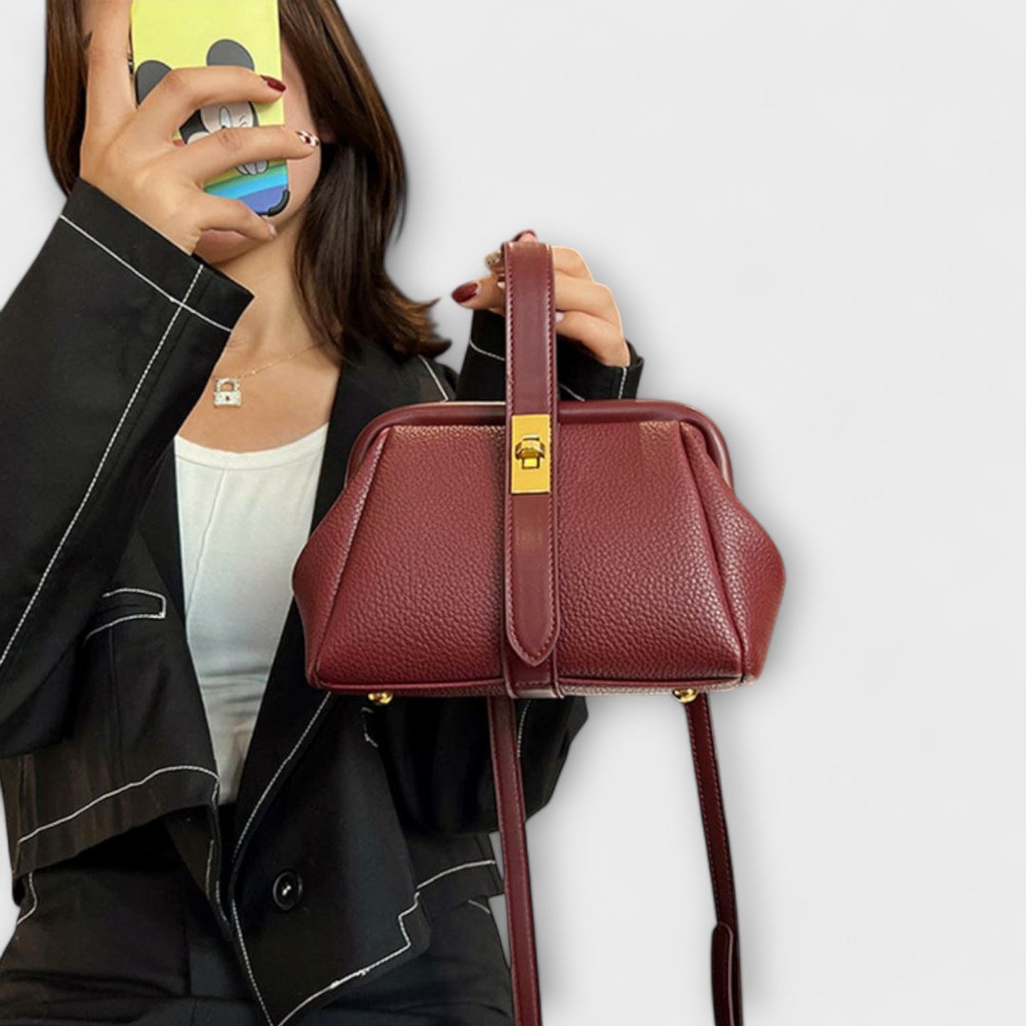 Damen Mini Handtasche Leder