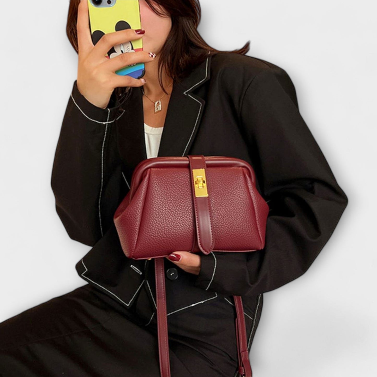 Damen Mini Handtasche Leder