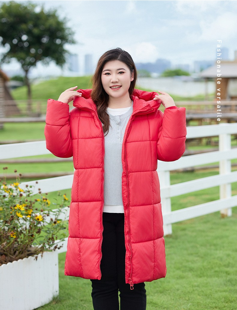 Damen Winterjacke Warme Kapuze Reißverschluss