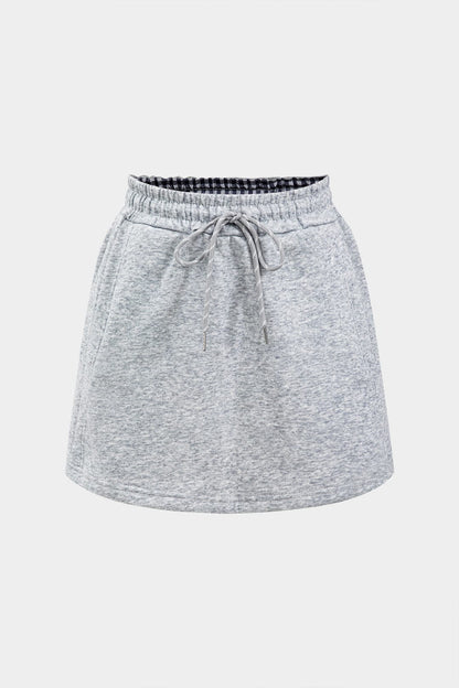 Damen Sport-Sweat-Set kariert Zweiteilig