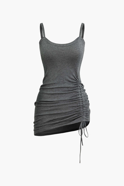Damen Zweiteiler Set Pullover Rafftes Kleid Cutout