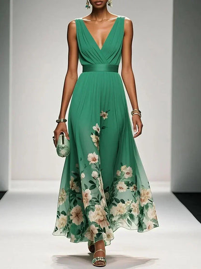 Damen Hochzeitskleid Blumenmuster Elegant