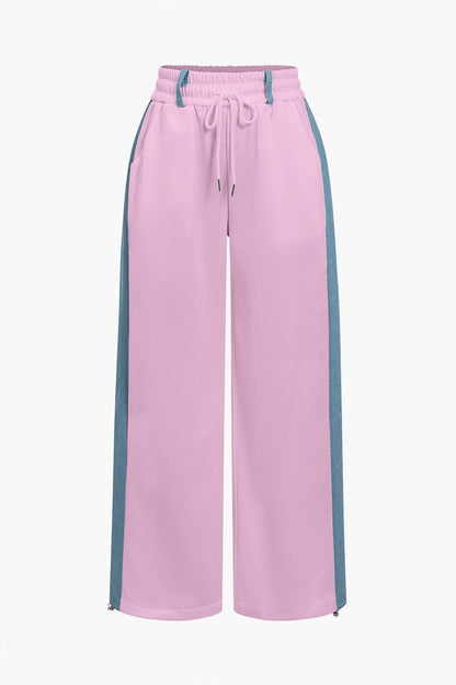 Damen Zweiteiler Denim Look Jeansoptik