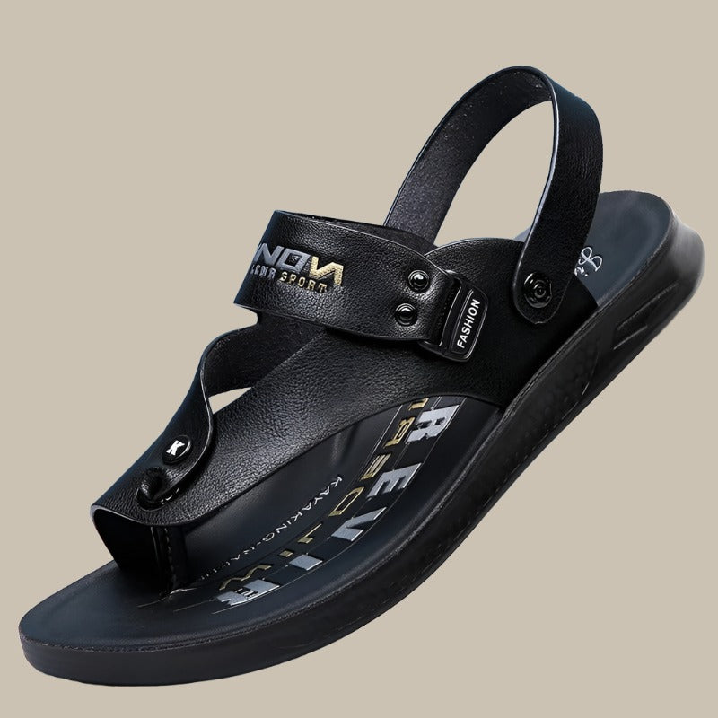 Herren Sandalen Leder Schnalle Bequem
