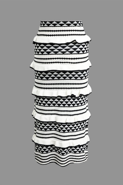 Häkel-Bikini-Set Damen Rüschenrock Strandbekleidung