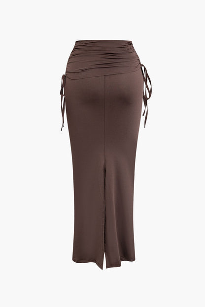 Damen Asymmetrisches One-Shoulder- mit Maxi-Rock