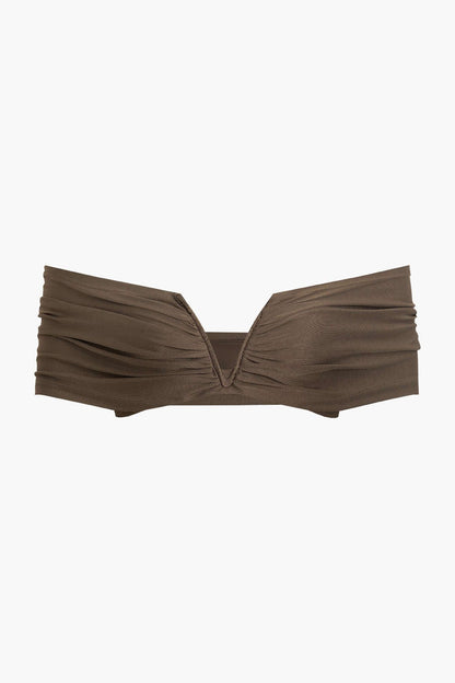 Damen Off-Shoulder-Set Drapierung Elegantes Oberteil