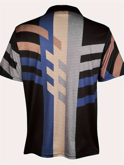 Herren Polo-Shirt Lässig Vintage-Style
