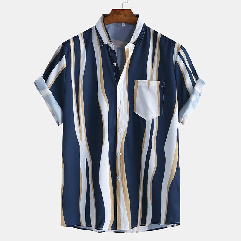 Herren Polo-Shirt Gestreift Klassisch - Norvielle