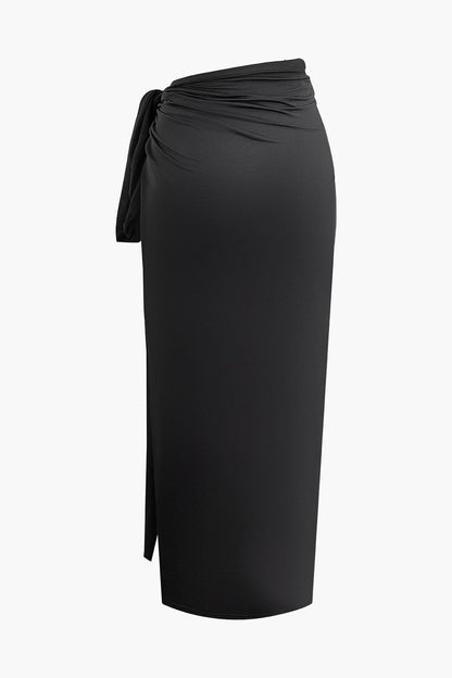 Damen One-Shoulder- und Maxirock-Set