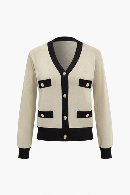 Damen Strick-Set Cardigan und Hose Lang