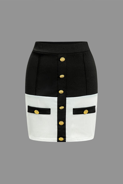 Damen Zweiteiler Minirock Set