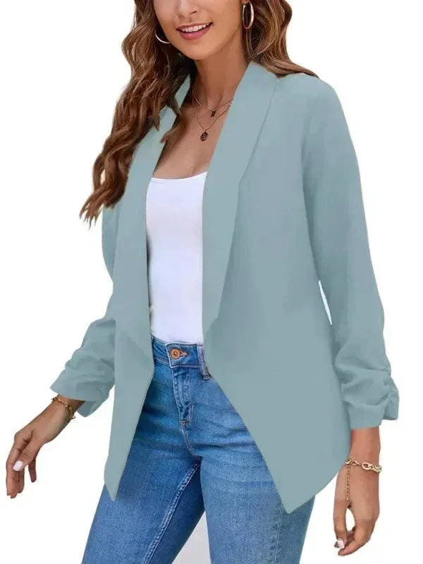 Damen Slimfit Blazer V-Ausschnitt Modern