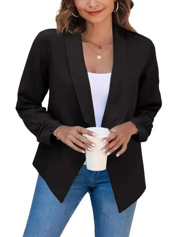 Damen Slimfit Blazer V-Ausschnitt Modern