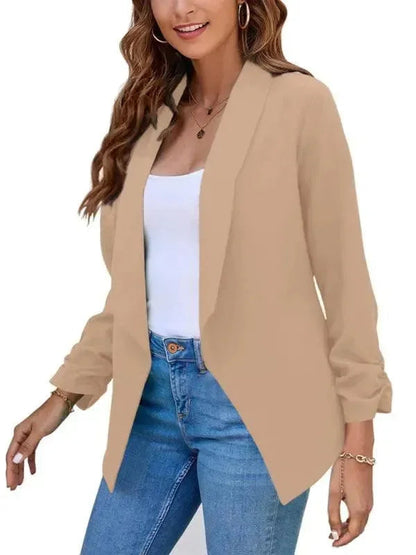 Damen Slimfit Blazer V-Ausschnitt Modern
