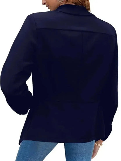 Damen Slimfit Blazer V-Ausschnitt Modern