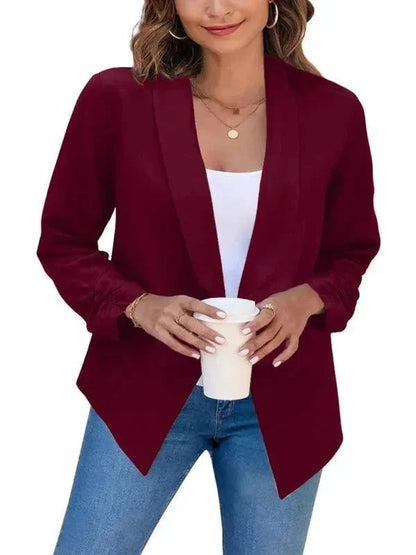 Damen Slimfit Blazer V-Ausschnitt Modern