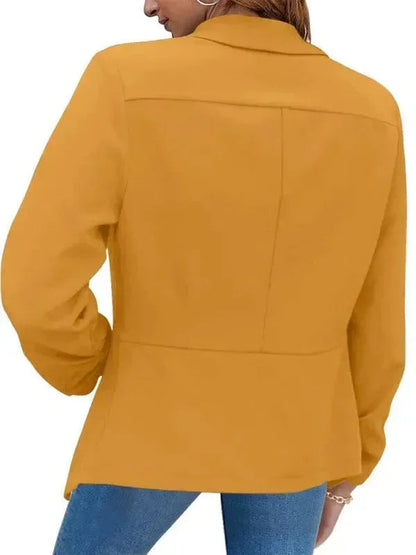 Damen Slimfit Blazer V-Ausschnitt Modern