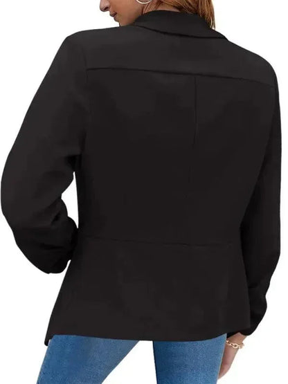 Damen Slimfit Blazer V-Ausschnitt Modern