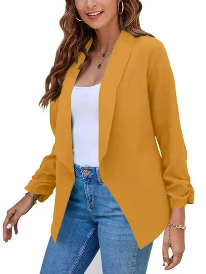 Damen Slimfit Blazer V-Ausschnitt Modern