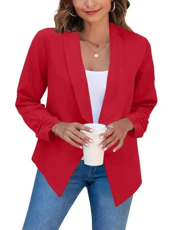 Damen Slimfit Blazer V-Ausschnitt Modern