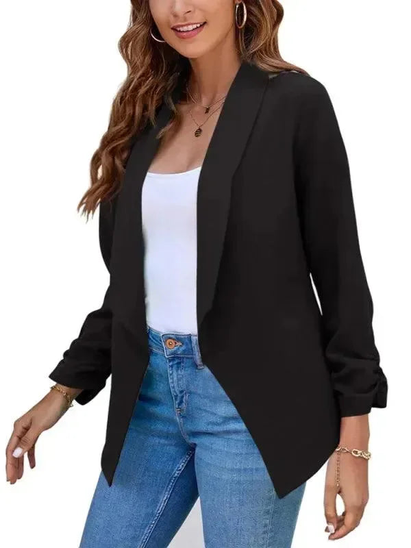 Damen Slimfit Blazer V-Ausschnitt Modern - Norvielle