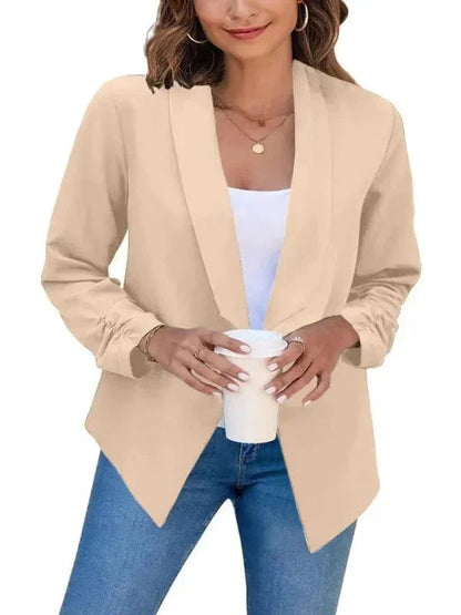 Damen Slimfit Blazer V-Ausschnitt Modern