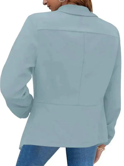 Damen Slimfit Blazer V-Ausschnitt Modern
