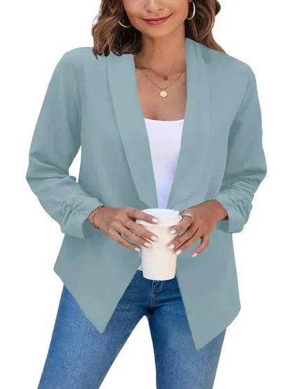 Damen Slimfit Blazer V-Ausschnitt Modern