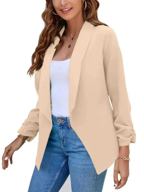 Damen Slimfit Blazer V-Ausschnitt Modern