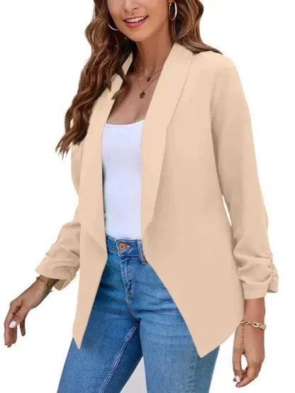 Damen Slimfit Blazer V-Ausschnitt Modern