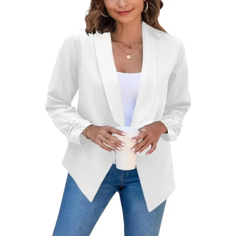 Damen Slimfit Blazer V-Ausschnitt Modern