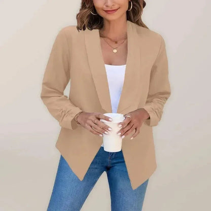 Damen Slimfit Blazer V-Ausschnitt Modern