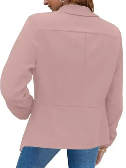 Damen Slimfit Blazer V-Ausschnitt Modern