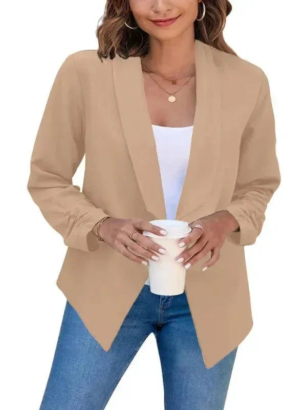 Damen Slimfit Blazer V-Ausschnitt Modern