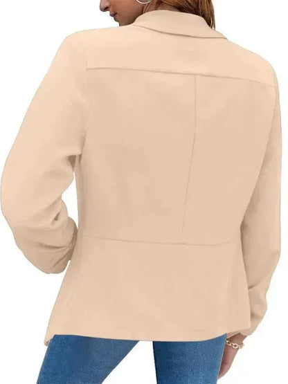 Damen Slimfit Blazer V-Ausschnitt Modern