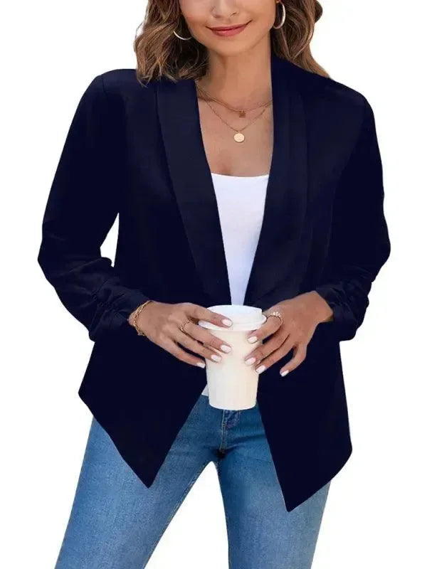 Damen Slimfit Blazer V-Ausschnitt Modern