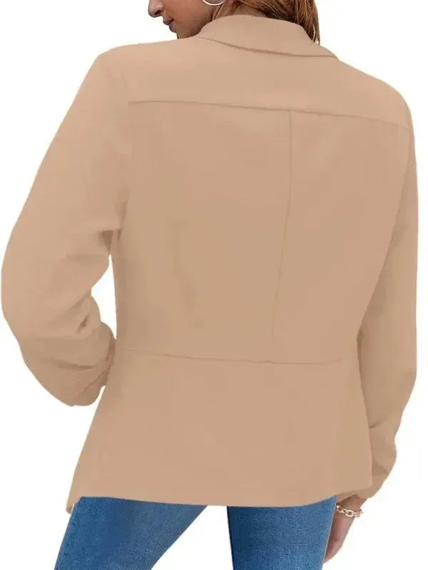Damen Slimfit Blazer V-Ausschnitt Modern